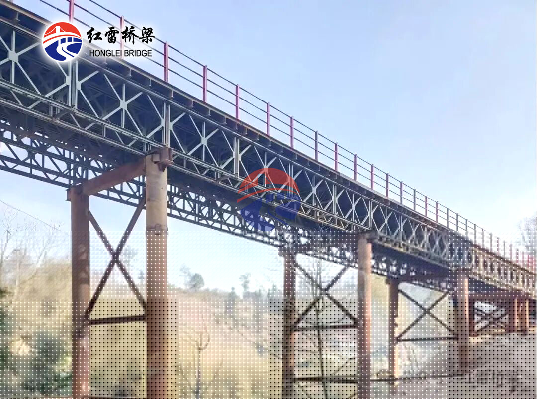 安徽六安安吉至旌德高速——再度施工鋼便橋兩座