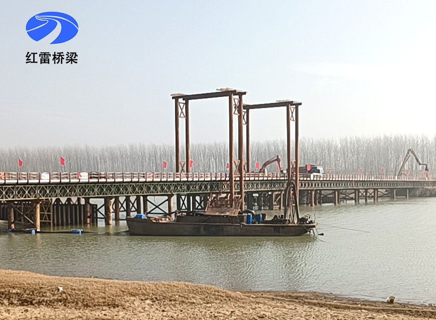 合肥至周口高速壽穎段2標鋼便橋